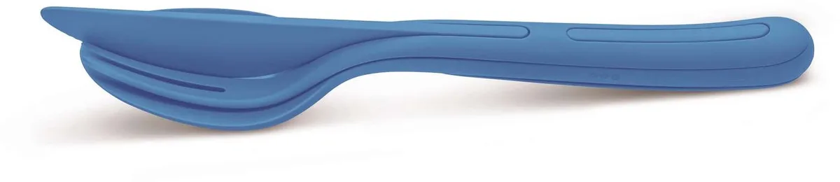 Toeristisch bestekset KLIKK, KOZIOL van Koziol in Strong blue – productfoto