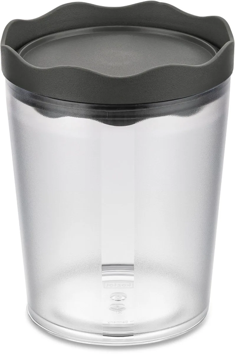 Voorraadpot, Rond, 0.75 L, As fra Koziol i Grå – produktbillede