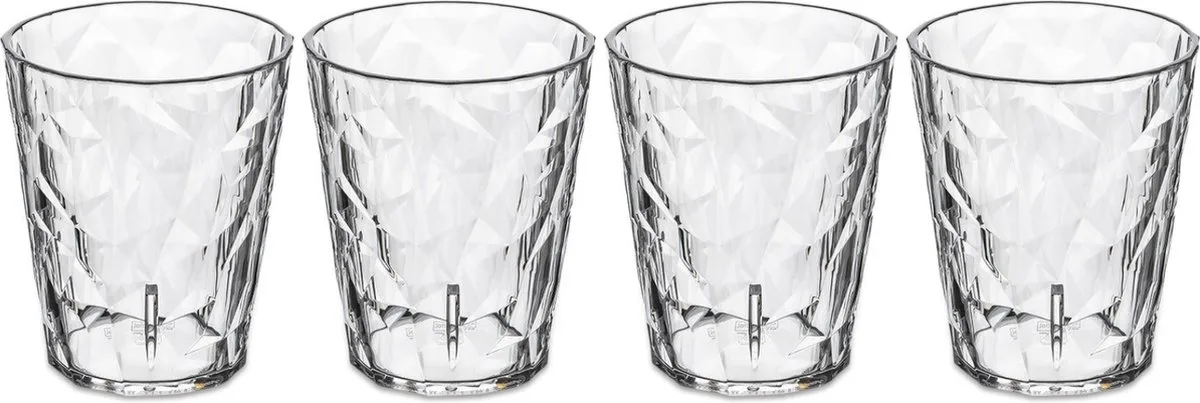 Waterglazen - Onbreekbaar Superglas - 250 ml - 4 stuks de Koziol en Transparent – photo produit