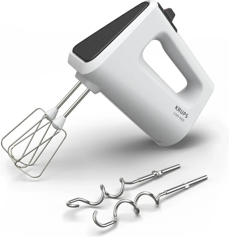 GN400111 Handmixer met Gardes en Kneedhaken - 450W by Krups in White – product photo