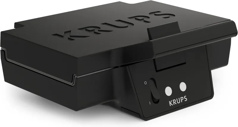 Iconic FDK462 - Tosti-apparaat - Keramische Anti-aanbaklaag - Verticaal Opbergen - 850W - Zwart by Krups in Black – product photo