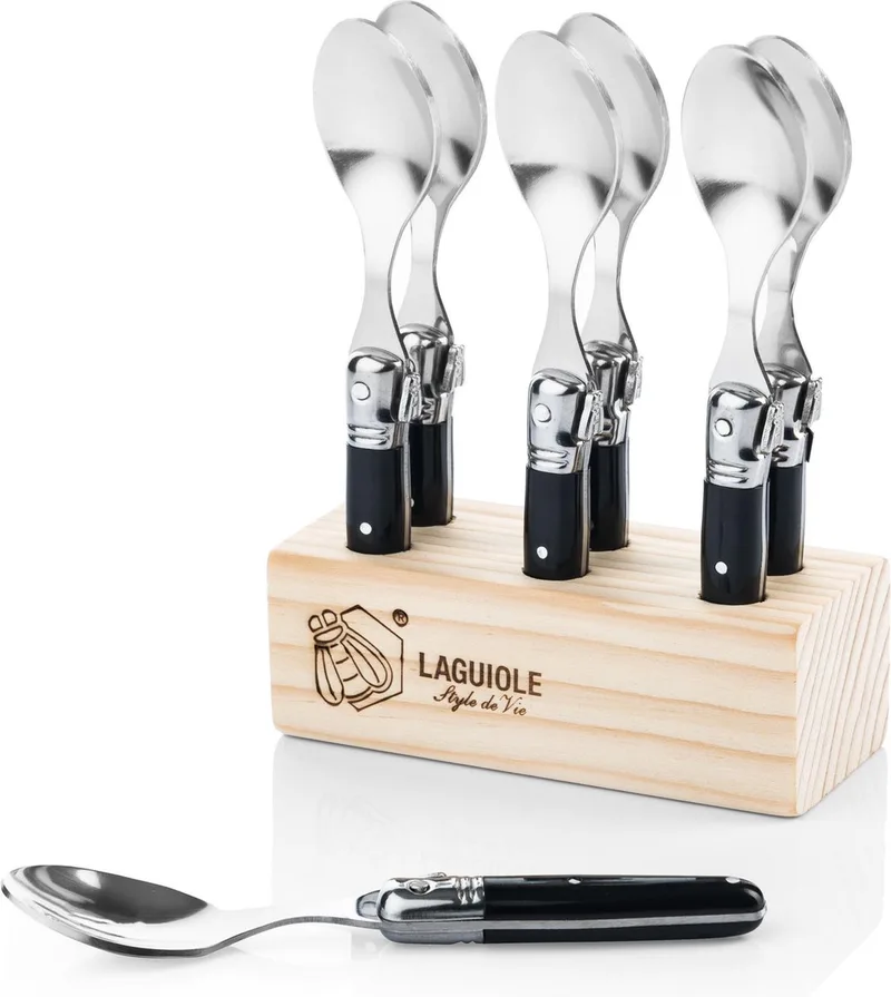 Premium Line koffielepels by Laguiole Style de Vie in Black – product photo