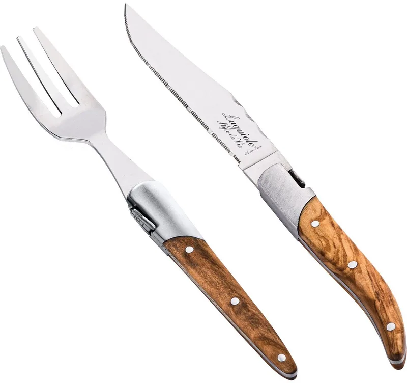 Tapas bestek - 4 persoons by Laguiole Style de Vie in Olijfhout – product photo
