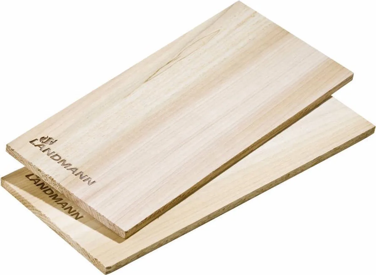 Rookplank Hickory Selection - set van 2 van Landmann in Bruin – productfoto