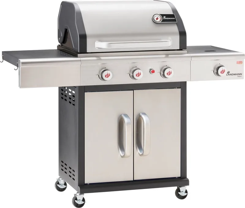 Triton MaxX PTS 3.1 Barbecue - Gas - Gietijzeren Roosters - Gas BBQ - Gasbarbecue de Landmann en Argent – photo produit
