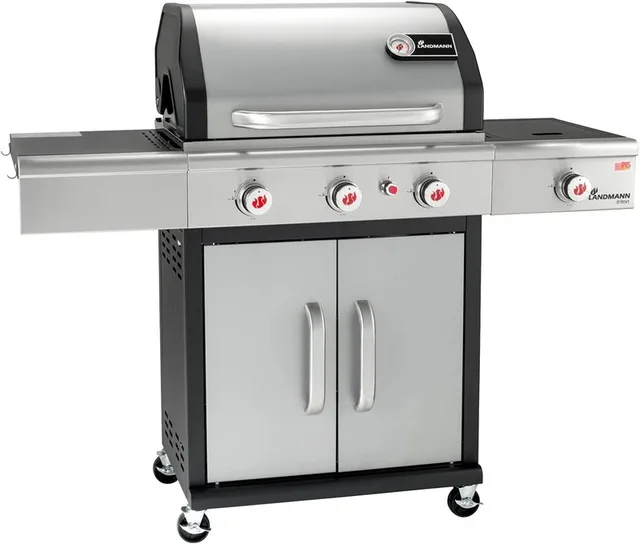 Triton PTS 3.1 Gas BBQ - Zijbrander - 3 Branders - 140 cm - Edelstaal - Gietijzeren Rooster