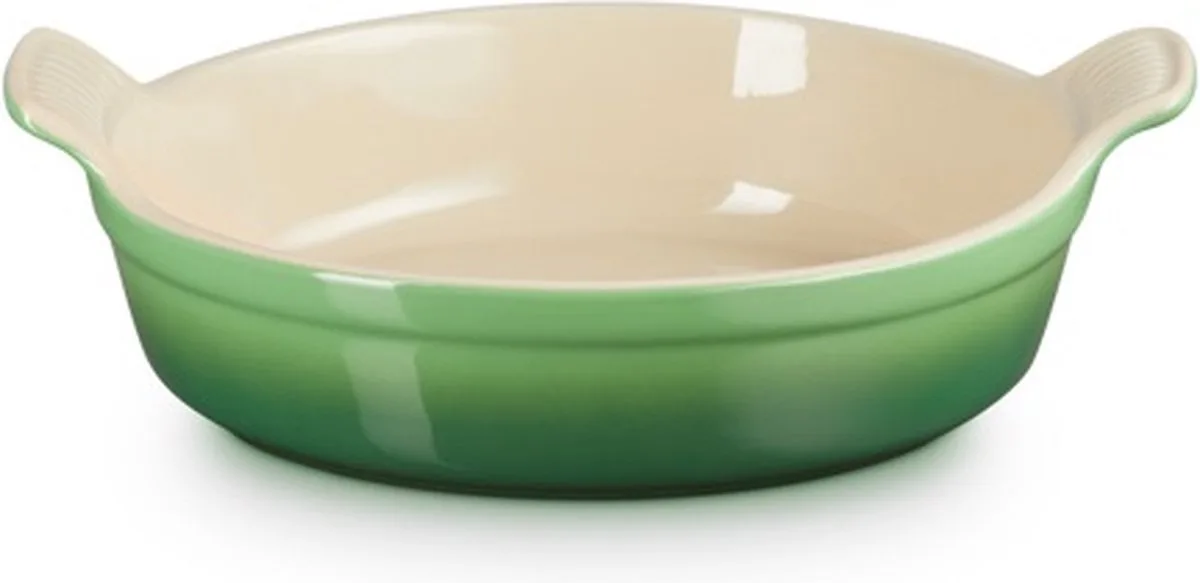 Aardewerk - Ovenschaal 24cm rond Bamboe van Le Creuset in Groen – productfoto