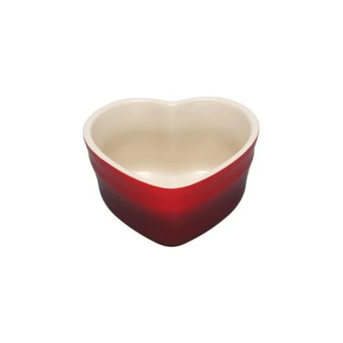 Aardewerk - Ramekin hartvorm Kersenrood 300ml de Le Creuset – photo produit