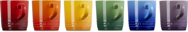 Aardewerk Regenboog Koffie Cappuccino Mokken | 200ml | 6 stuks von Le Creuset in Rot, Orange, Blau, Grün, Gelb, Lila – Produktfoto 1 von 5