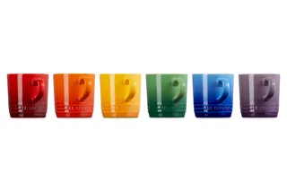 Aardewerk Regenboog Koffie Cappuccino Mokken | 200ml | 6 stuks von Le Creuset in Rot, Orange, Blau, Grün, Gelb, Lila – Produktfoto 3 von 5