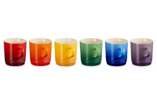 Aardewerk Regenboog Koffie Cappuccino Mokken | 200ml | 6 stuks von Le Creuset in Rot, Orange, Blau, Grün, Gelb, Lila – Produktfoto 2 von 5