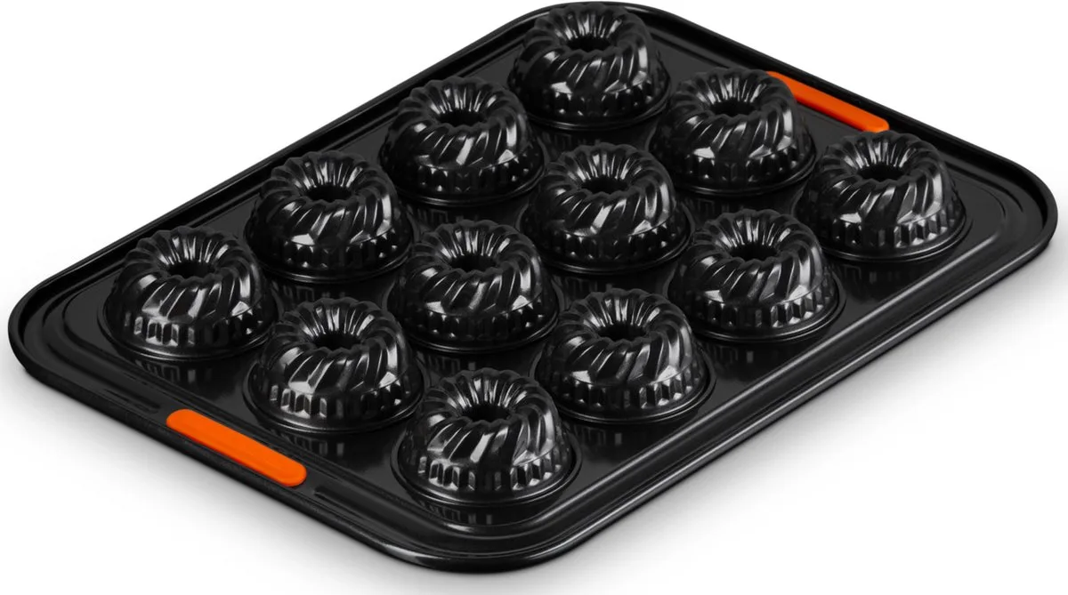 Bakvorm Patiliss - voor 12 mini-tulbanden - 40 x 30 cm de Le Creuset en Noir – photo produit