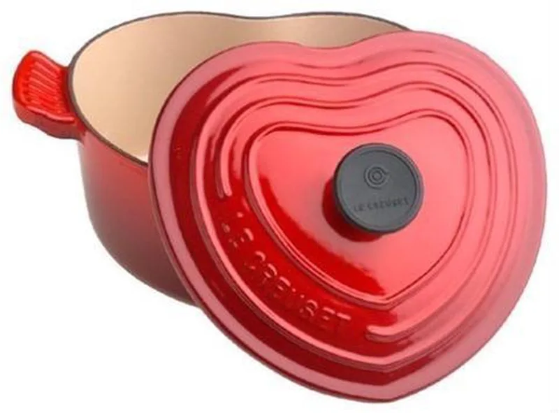 Braad/stoofpan Hart Ø 18 cm rood by Le Creuset in Kersenrood – product photo
