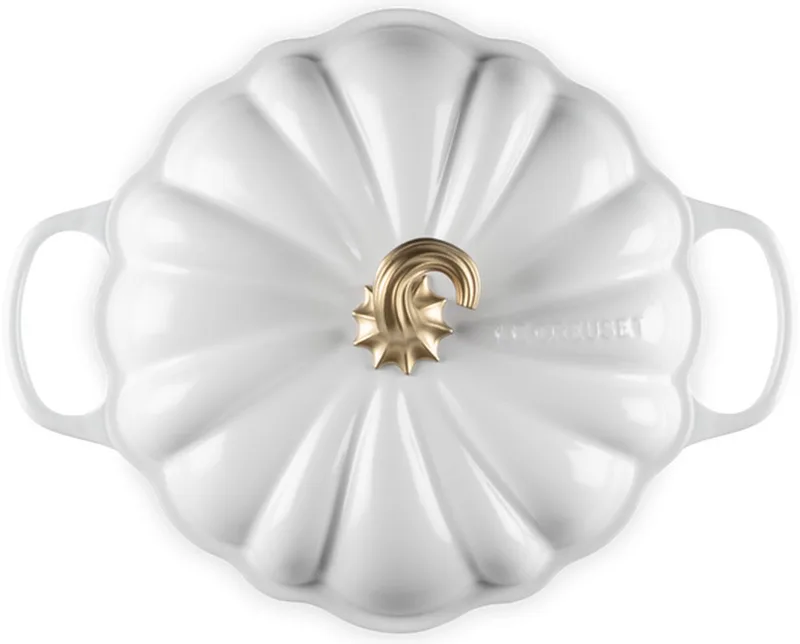 Braadpan - Campagnard 28 cm - "Pompoen" - in Geëmailleerd Gietijzer by Le Creuset in White – product photo