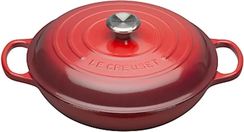 Braadpan Campagnard - Ø30 CM - Gietijzer by Le Creuset in Kersenrood – product photo