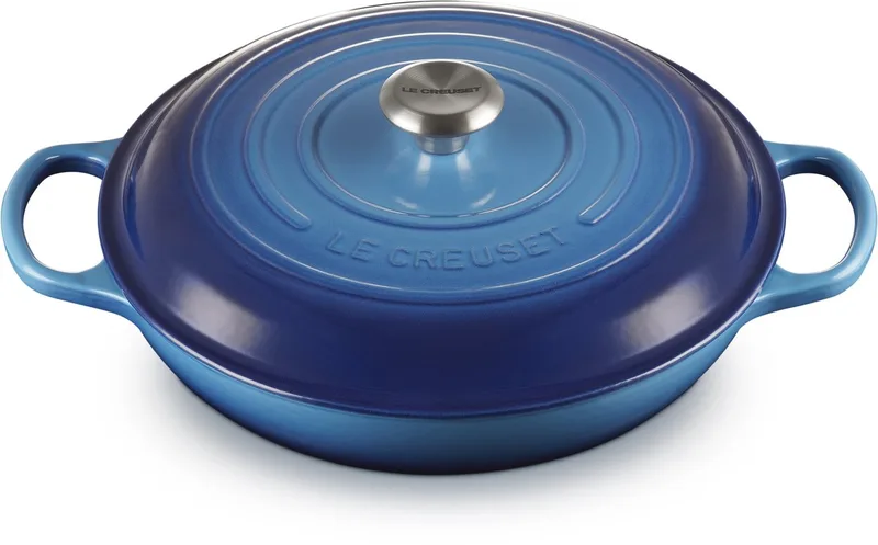 Braadpan Campagnard Signature Azure - ø 30 cm / 3.5 Liter de Le Creuset en Bleu – photo produit