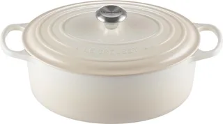 Braadpan Ovaal Signature - ø 31 cm / 6.3 Liter de Le Creuset en Meringue – photo produit 1 sur 4