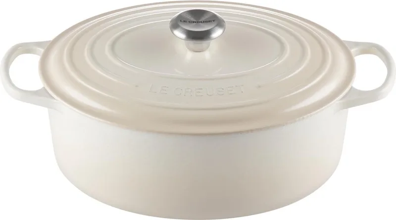 Braadpan Ovaal Signature - ø 31 cm / 6.3 Liter de Le Creuset en Meringue – photo produit 1 sur 4