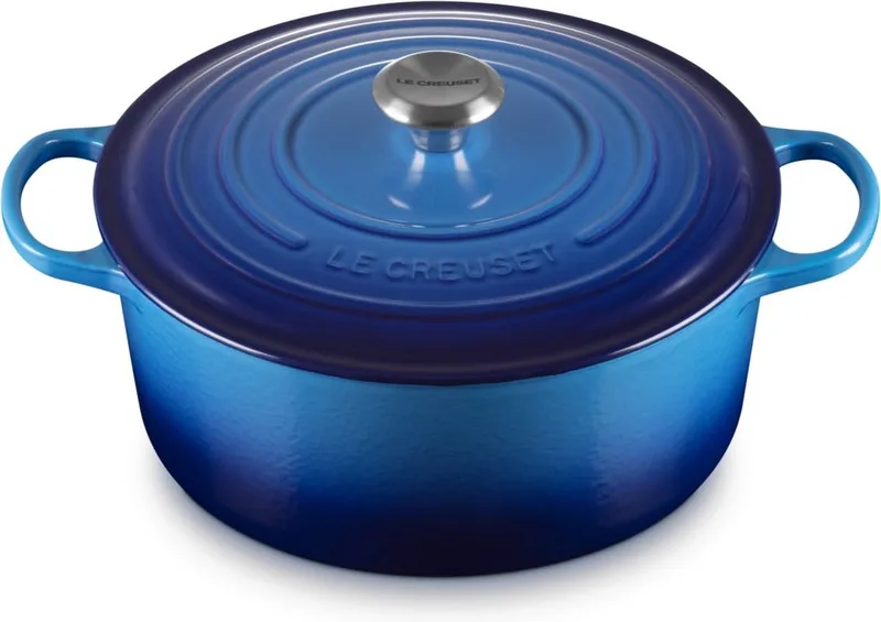 Le Creuset Signature runder Topf 6,7 l Azure blue de Le Creuset en Azure – photo produit