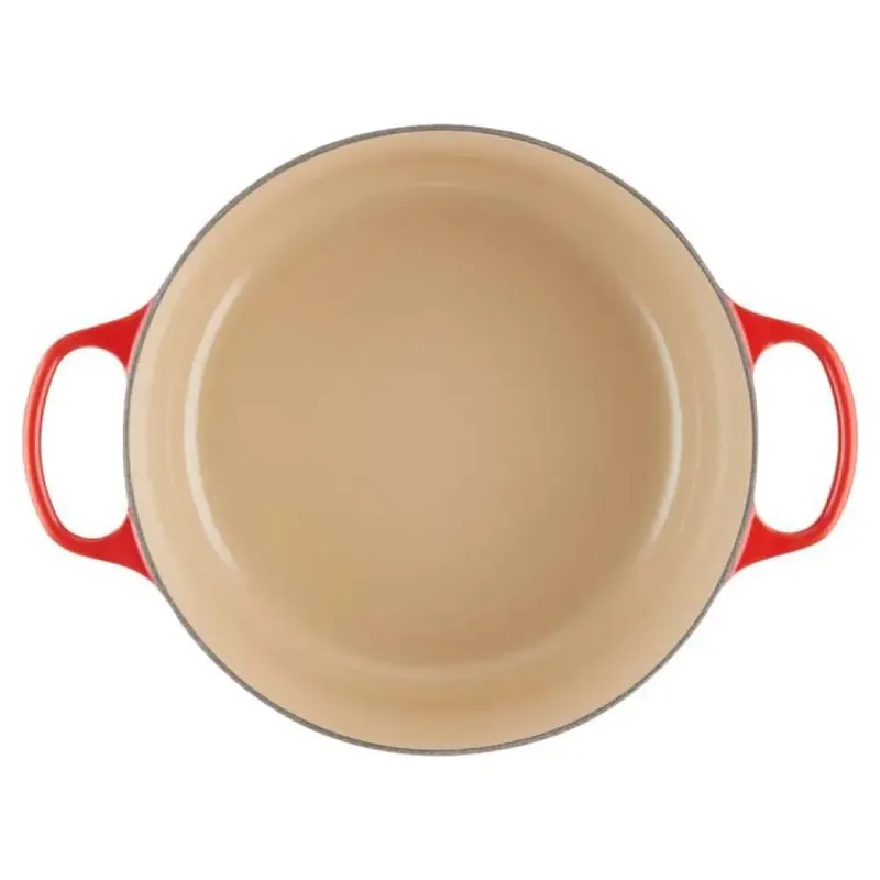Braadpan Signature – Ø 22 cm / 3,3 Liter – Ronde Gietijzeren Braadpan – In Levendige Kersenrode Tint – Voor Stoven, Braden of Soepen – Geschikt voor Inductie, Oven en Vaatwasser van Le Creuset in Kersenrood – productfoto 2 van 4