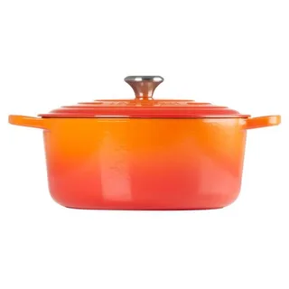 Braadpan Signature Oranjerood – Ø 26 cm / 5,3 Liter – Grote Ronde Stoofpan van Gietijzer – Voor Gezinsmaaltijden, Stoven of Langzaam Garen – Iconisch Oranje Design – Duurzaam, Hittebestendig en Geschikt voor Oven en Inductie fra Le Creuset i Oranje Rood – produktbillede 4 af 4
