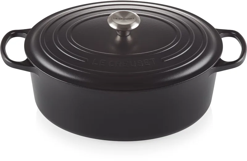 Braadpan Signature - Ovaal - Mat - ø 33 cm / 7.5 liter van Le Creuset in Zwart – productfoto