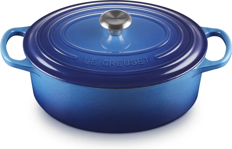 Braadpan Signature - Ovaal - ø 27 cm / 4.1 liter från Le Creuset i Azure – produktbild