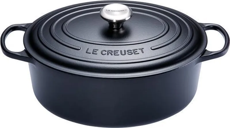 Braadpan Signature - Ovaal - ø 27 cm / 4.1 liter från Le Creuset i Mat Zwart – produktbild 1 av 3