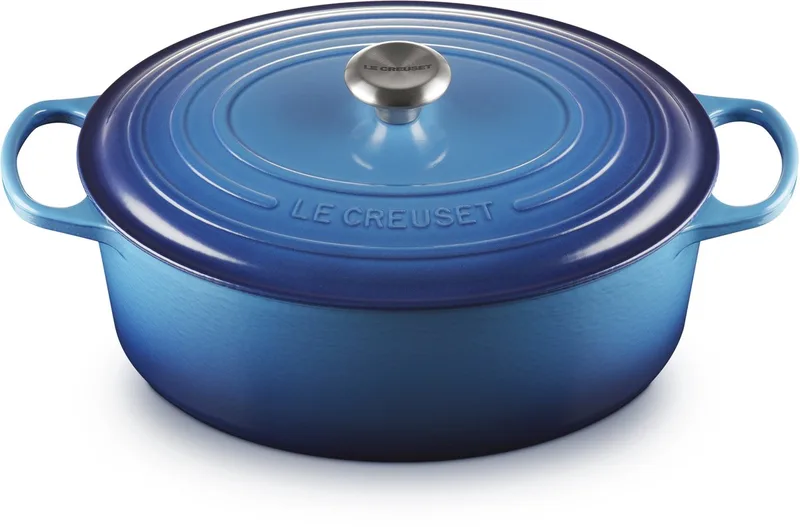 Braadpan Signature - Ovaal - ø 33 cm / 7.5 liter by Le Creuset in Azure – product photo