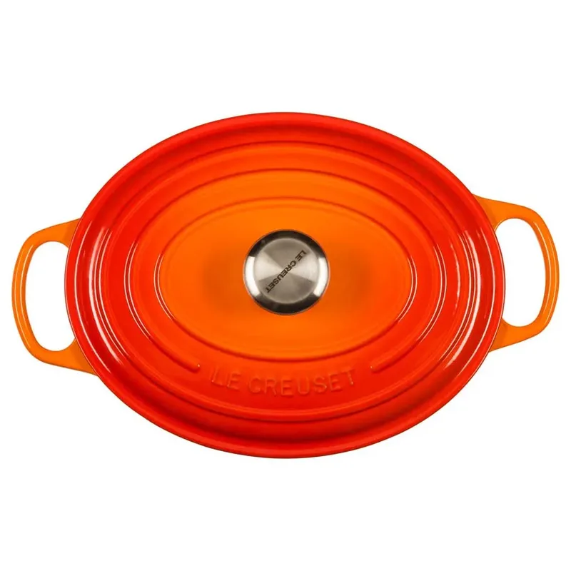 Braadpan Signature Ovaal Oranjerood – Ø 29 cm / 4,7 Liter – Gietijzeren Stoofpan in Ovale Vorm – Klassieke Oranje Emaille – Ideaal voor Braadgerechten, Rollades of Vis – Geschikt voor Inductie, Oven en Alle Warmtebronnen von Le Creuset in Oranje Rood – Produktfoto 3 von 3