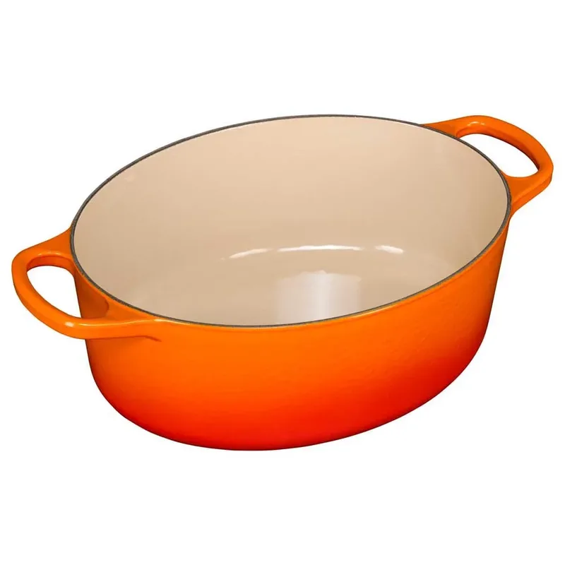 Braadpan Signature Ovaal Oranjerood – Ø 29 cm / 4,7 Liter – Gietijzeren Stoofpan in Ovale Vorm – Klassieke Oranje Emaille – Ideaal voor Braadgerechten, Rollades of Vis – Geschikt voor Inductie, Oven en Alle Warmtebronnen von Le Creuset in Oranje Rood – Produktfoto 2 von 3