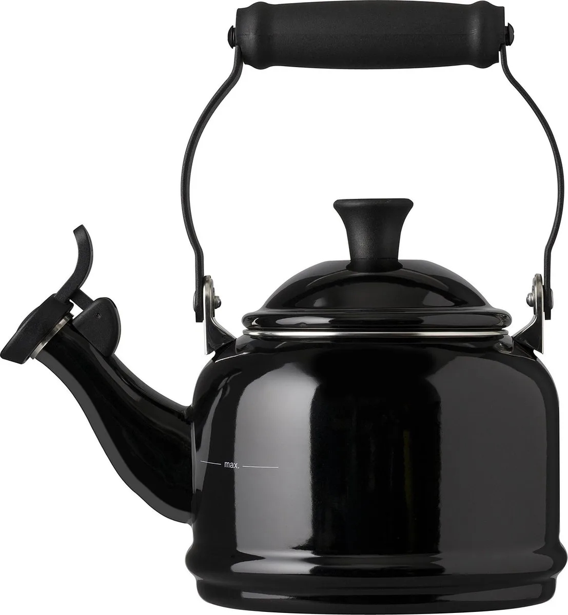 Demi Fluitketel - 1,1 l - Ebbenzwart van Le Creuset in Zwart – productfoto