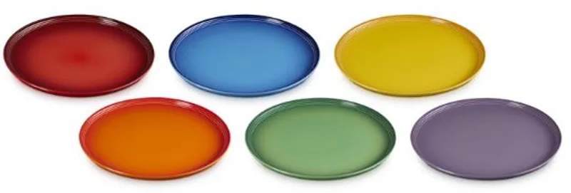 Dinerborden - regenboog - set van 6 stuks by Le Creuset in Multicolour – product photo