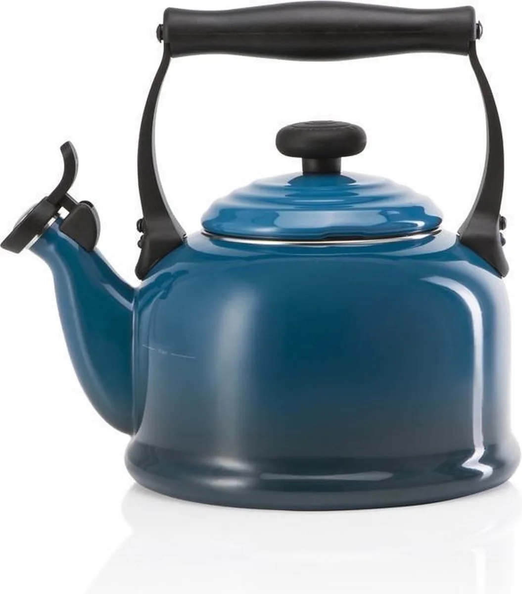 Fluitketel Tradition - Deap Teal - 2.1 liter - inductie geschikt van Le Creuset in Blauw – productfoto