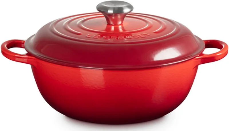 Gietijzeren Braadpan Marmite Met Hoge Deksel 26cm by Le Creuset in Kersenrood – product photo