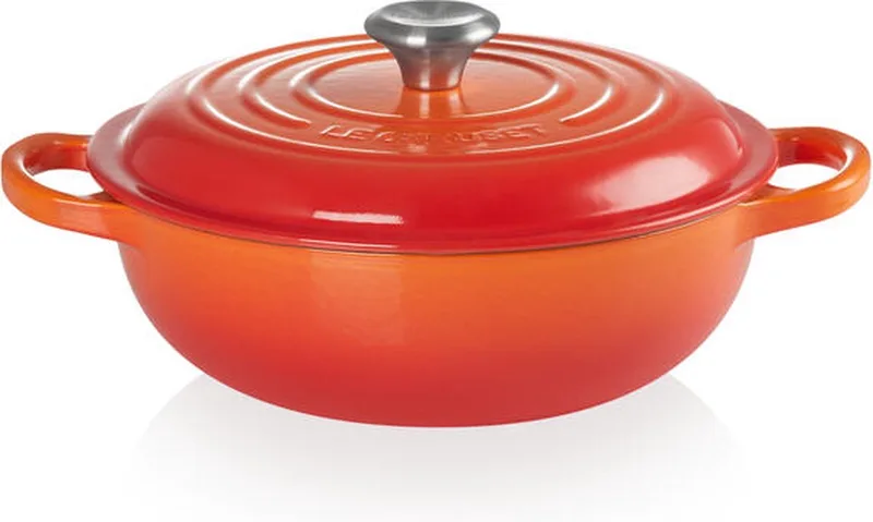 gietijzeren marmite - 22 cm / 2.2 liter by Le Creuset in Oranjerood – product photo