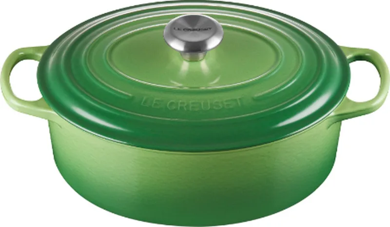 Gietijzeren ovale braadpan - Groen - 29cm - 4,7L fra Le Creuset i Bamboo – produktbillede