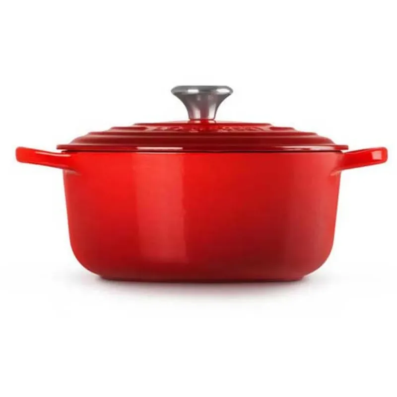 Gietijzeren Ronde braadpan - 2,4 L- Ø 20 cm de Le Creuset en Kersenrood – photo produit 3 sur 3