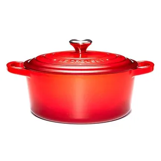 Gietijzeren Ronde braadpan - 2,4 L- Ø 20 cm de Le Creuset en Kersenrood – photo produit 1 sur 3