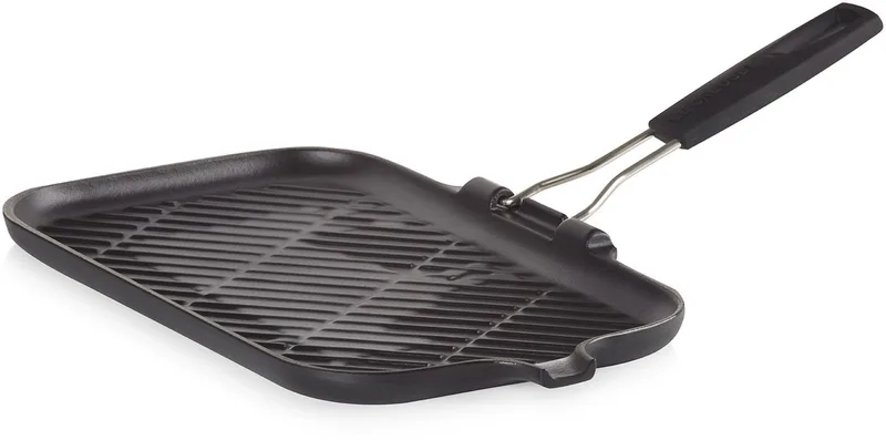 Grillpan rechthoekig siliconen handvat 36cm by Le Creuset in Mat Zwart – product photo