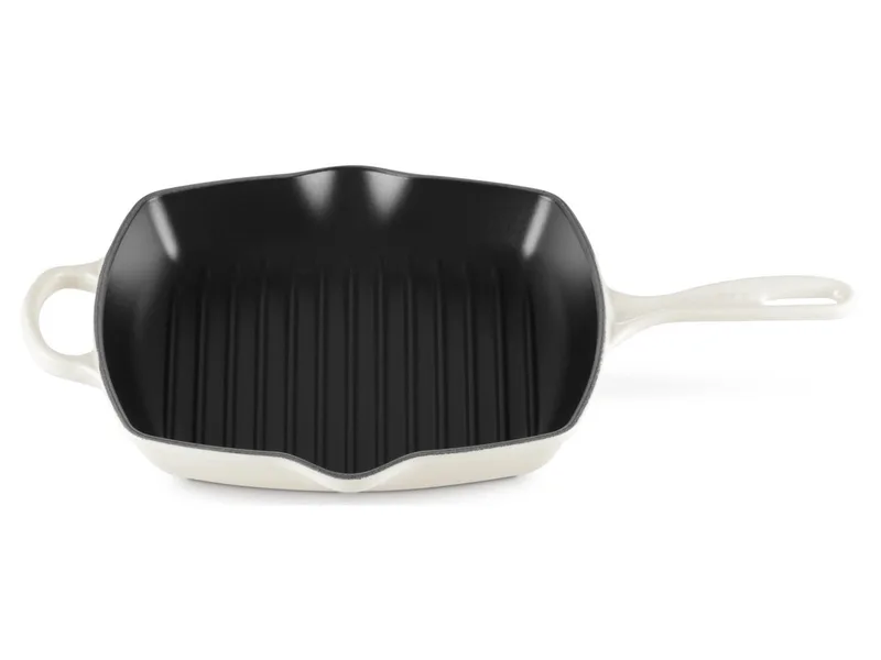 Grillpan Signature 26 x 26 cm - Geëmailleerde anti-aanbaklaag by Le Creuset in Meringue – product photo 4 of 5
