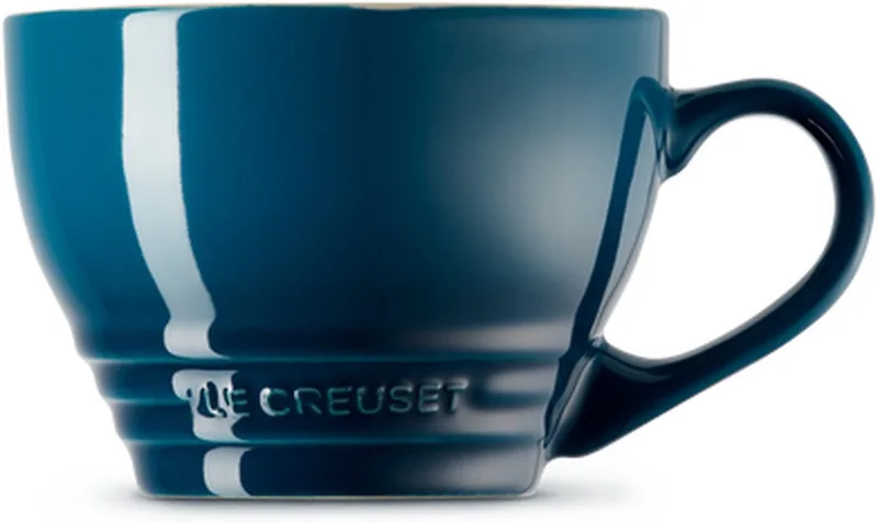 Grote Cappuccino Mok Deep Teal 0,4l by Le Creuset in Blue – product photo