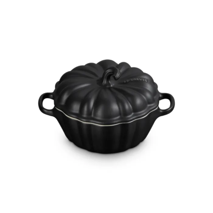Halloween - Mini braadpan Pompoen 0,35l Mat Zwart van Le Creuset – productfoto
