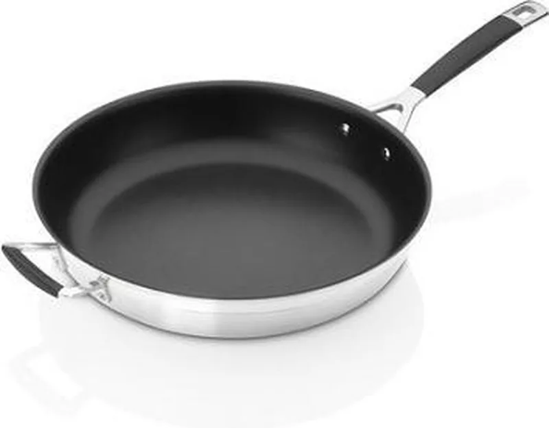 Koekenpan 32 cm - Anti aanbaklaag - Inductie - Extra Handvat de Le Creuset en Rvs – photo produit