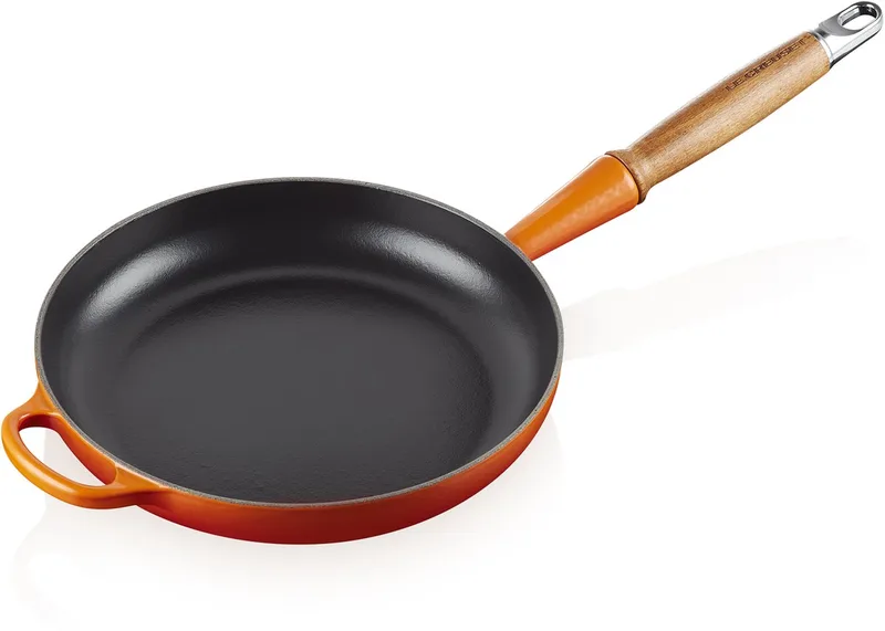Koekenpan Signature - Ø 24 cm - Geëmailleerde Anti-aanbaklaag - Geschikt voor Alle Warmtebronnen, inclusief Inductie - Vaatwasserbestendig - Levenslange Garantie de Le Creuset en Oranjerood – photo produit
