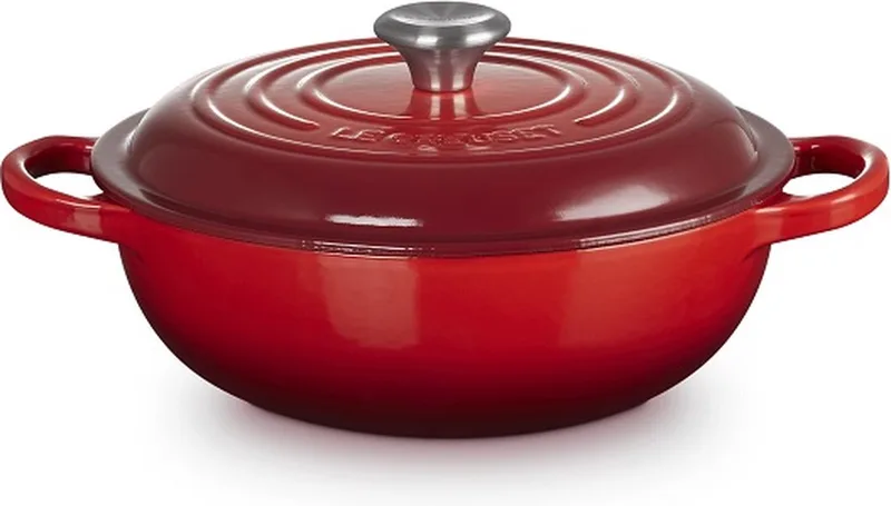 Koreaanse Marmite braadpan 22 cm de Le Creuset en Kersenrood – photo produit