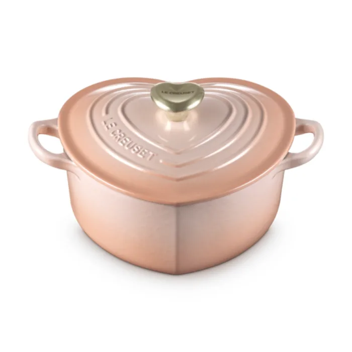 L' Amour - Braadpan hart 20cm Peach van Le Creuset – productfoto