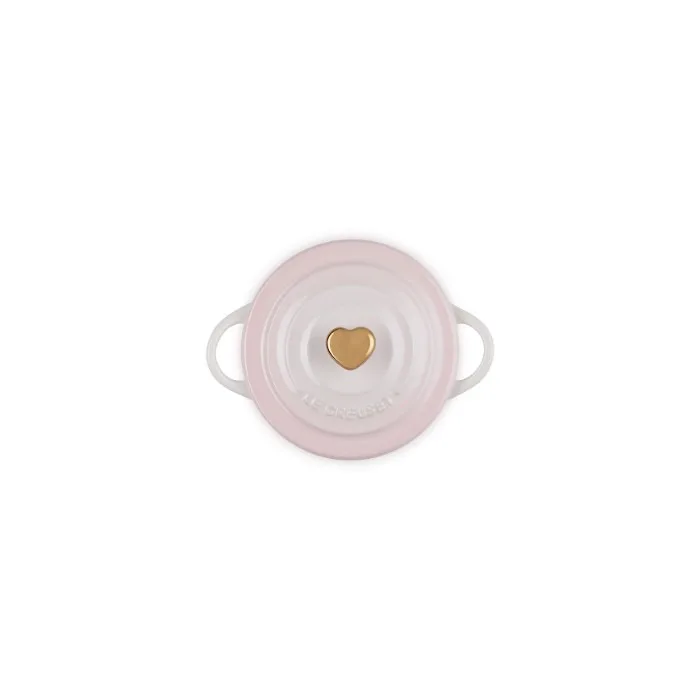 L' Amour - Mini Braadpan hart 10cm Shell Pink by Le Creuset – product photo