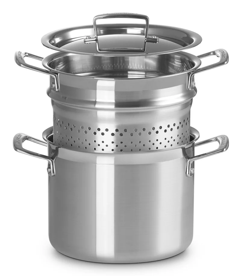 Magnetik Kookpan - 20 cm - Met Pastamand by Le Creuset in Rvs – product photo