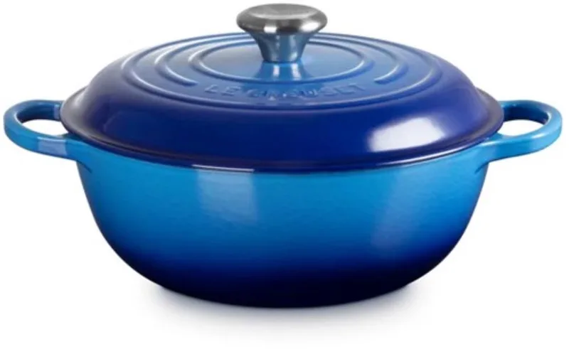 Marmite Braadpan Signature Ø26cm / 4.1L by Le Creuset in Azure – product photo